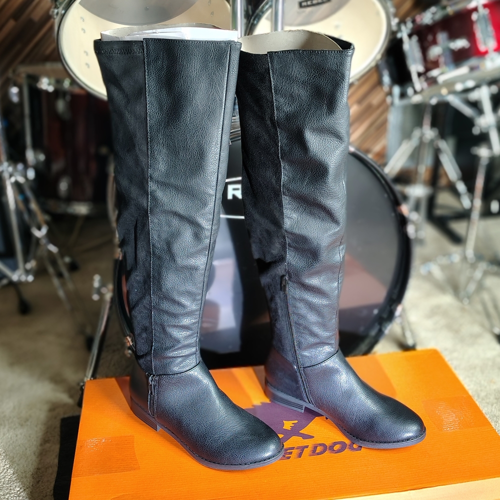 Rocket Dog Black Over the Knee Boots